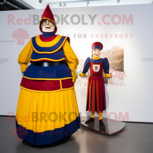 nan Swiss Guard mascot costume character dressed with a Maxi Skirt and Rings