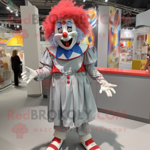 Grauer Clown Maskottchen...