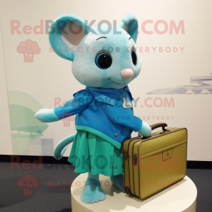 Cyan Dormouse maskot...