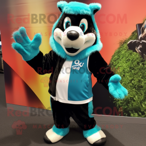 Turquoise Skunk mascotte...