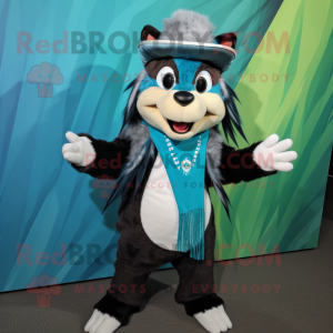 Turquoise Skunk mascotte...