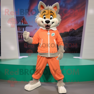 Peach Wolf mascotte kostuum...