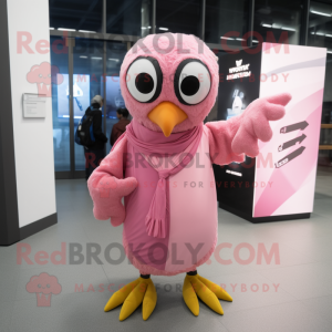 Pink Hawk mascotte kostuum...