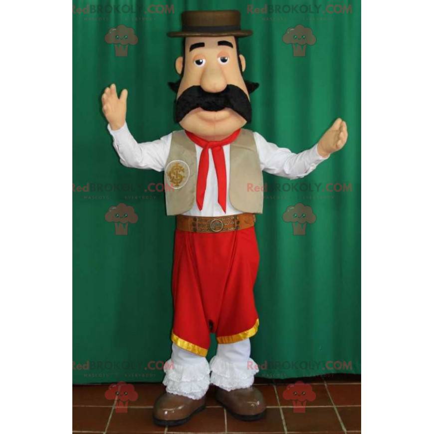 Toreador mascot. Spanish mascot in traditional dress -