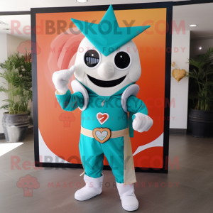 Teal Arrow Of Love maskot...