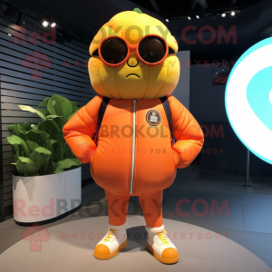 Orange hallon maskot kostym...