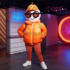 Orange hallon maskot kostym...