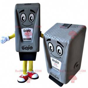 Giant gray ink cartridge mascot - Redbrokoly.com