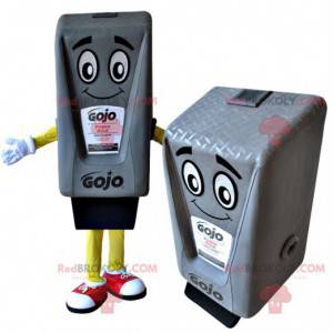 Mascote gigante de cartucho de tinta cinza - Redbrokoly.com