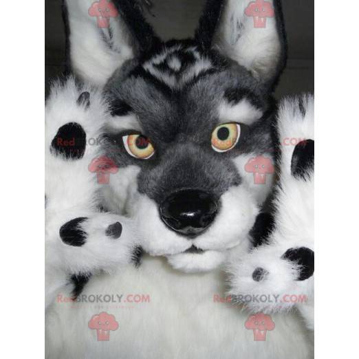 Mascote cão lobo peludo - Redbrokoly.com