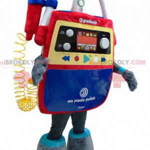 Very colorful musical toy mascot. Radio station mascot -