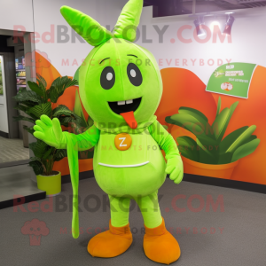 Lime Green Carrot mascotte...