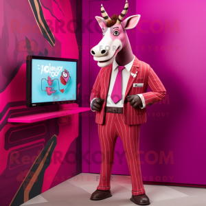 Magenta Okapi mascotte...