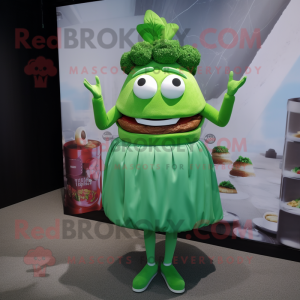 Green Burgers maskot drakt...