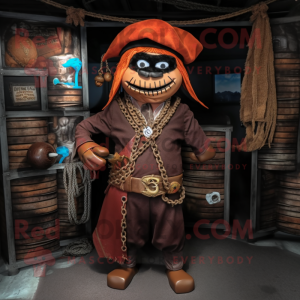 Rust Pirat maskot kostume...