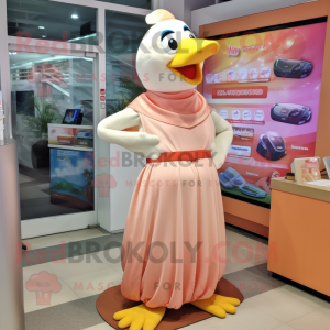 Peach Seagull maskot...