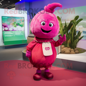 Magenta nepe maskot drakt...