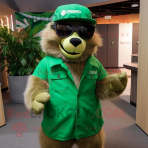 Green Marmot mascotte...