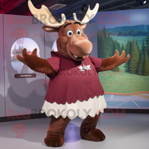 Maroon Moose maskot-dräkt...