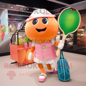 Peach Tennisketcher maskot...
