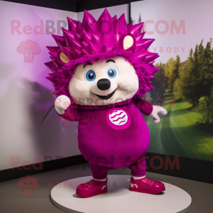 Magenta Hedgehog mascotte...