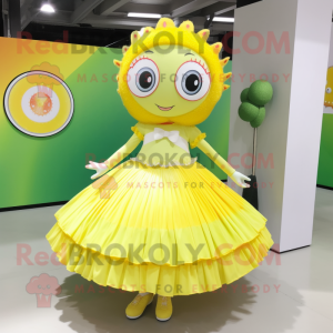 Citrongul regnbåge maskot...