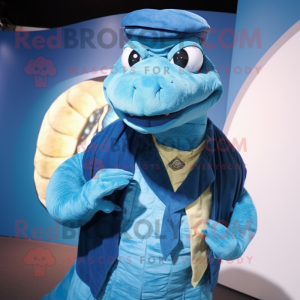 Blauw Titanoboa mascotte...