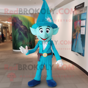 Turkis Elf maskot kostume...