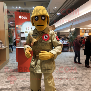 Gull Gi Joe maskot drakt...