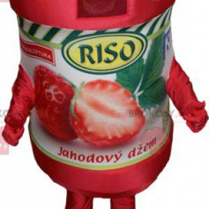 Mascota gigante del tarro de mermelada de fresa - Redbrokoly.com