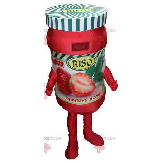 Mascota gigante del tarro de mermelada de fresa - Redbrokoly.com