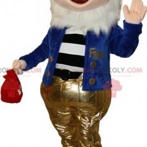 Bebaarde dwergmascotte. Leraar mascotte - Redbrokoly.com