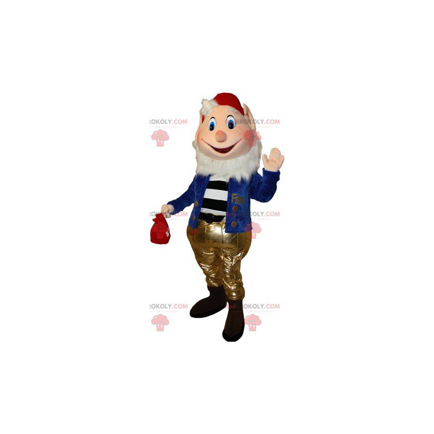 Bebaarde dwergmascotte. Leraar mascotte - Redbrokoly.com