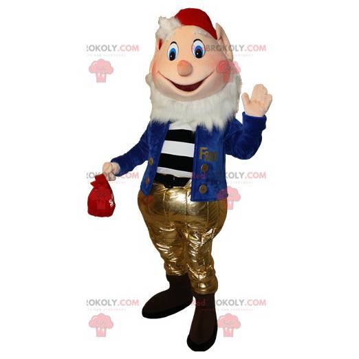 Bebaarde dwergmascotte. Leraar mascotte - Redbrokoly.com