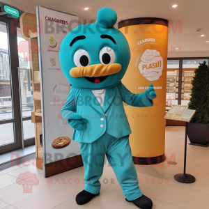 Personagem de mascote Teal...