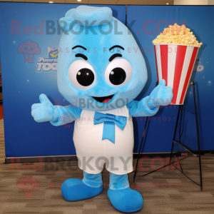 Cyan Pop Corn mascotte...