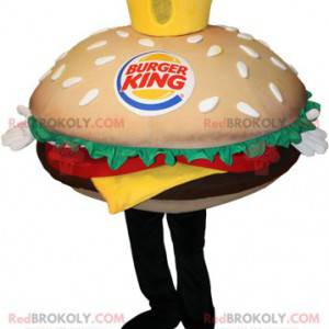 Mascote de hambúrguer gigante. Mascote Burger King -