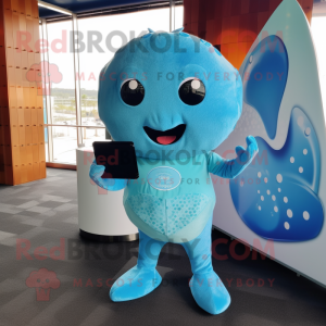 Cyan Stingray maskot...