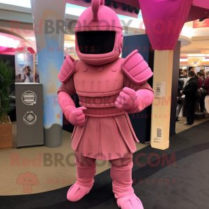 Pink Spartan Soldier maskot...