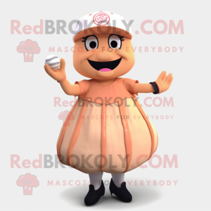 Peach Baseball Glove maskot...