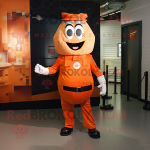 Orange Steak maskot kostume...