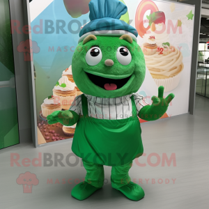 Skovgrøn Cupcake maskot...
