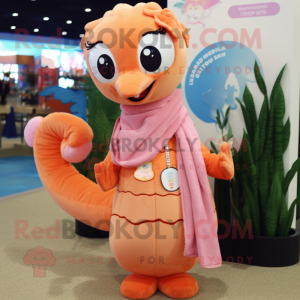 Peach Seahorse mascotte...