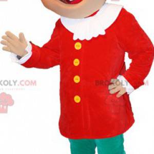 Mascotte ragazzo biondo in abito colorato - Redbrokoly.com