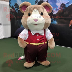 Maroon hamster maskot...