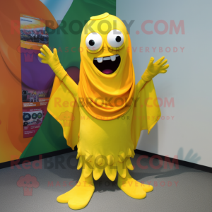Gul Ceviche maskot kostyme...