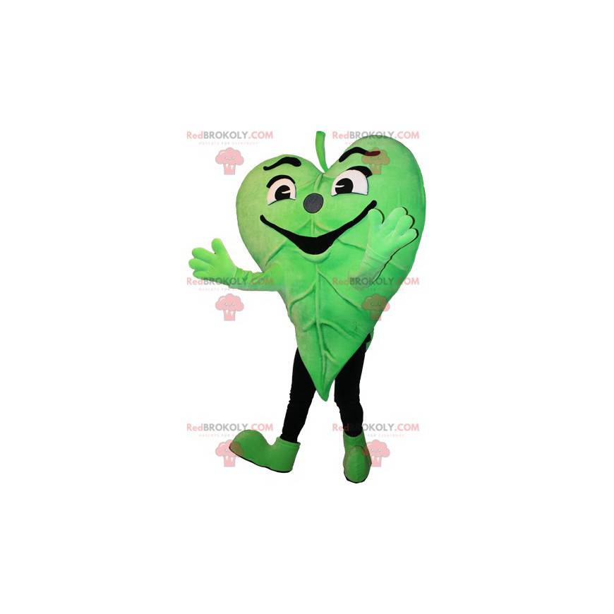 Grøn blad maskot. Naturmaskot - Redbrokoly.com