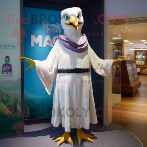 nan Seagull mascot costume character dressed with a Cover-up and Ties