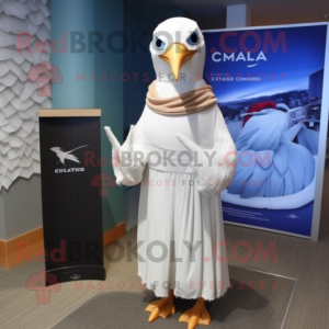 nan Seagull mascot costume character dressed with a Cover-up and Ties