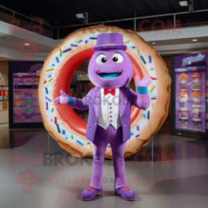 Lilla Donut maskot kostume...